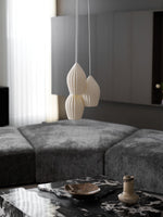Ceramic Ribbed Pendant Light