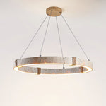 Circle Travertine Pendant Lamp – Minimalist Stone Disc
