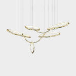 Cloud Rings Series Brass Chandelier