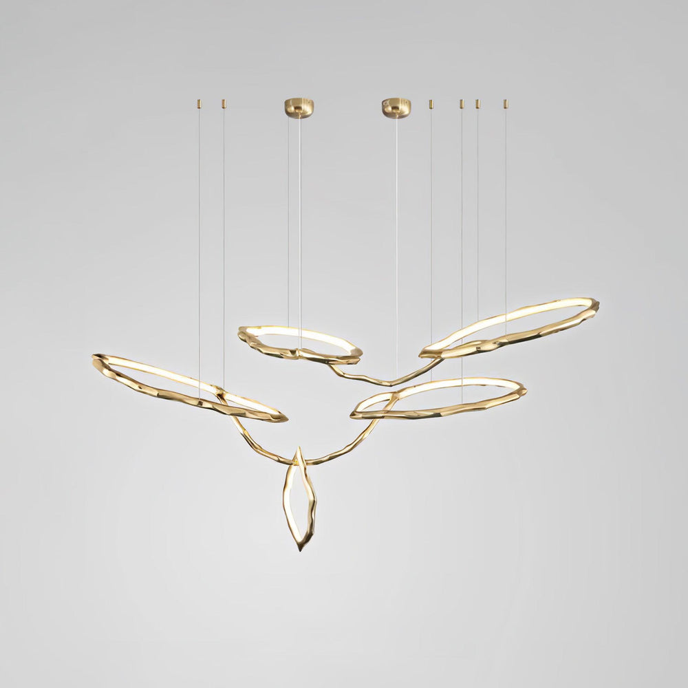 Cloud Rings Series Brass Chandelier