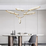 Cloud Rings Series Brass Chandelier