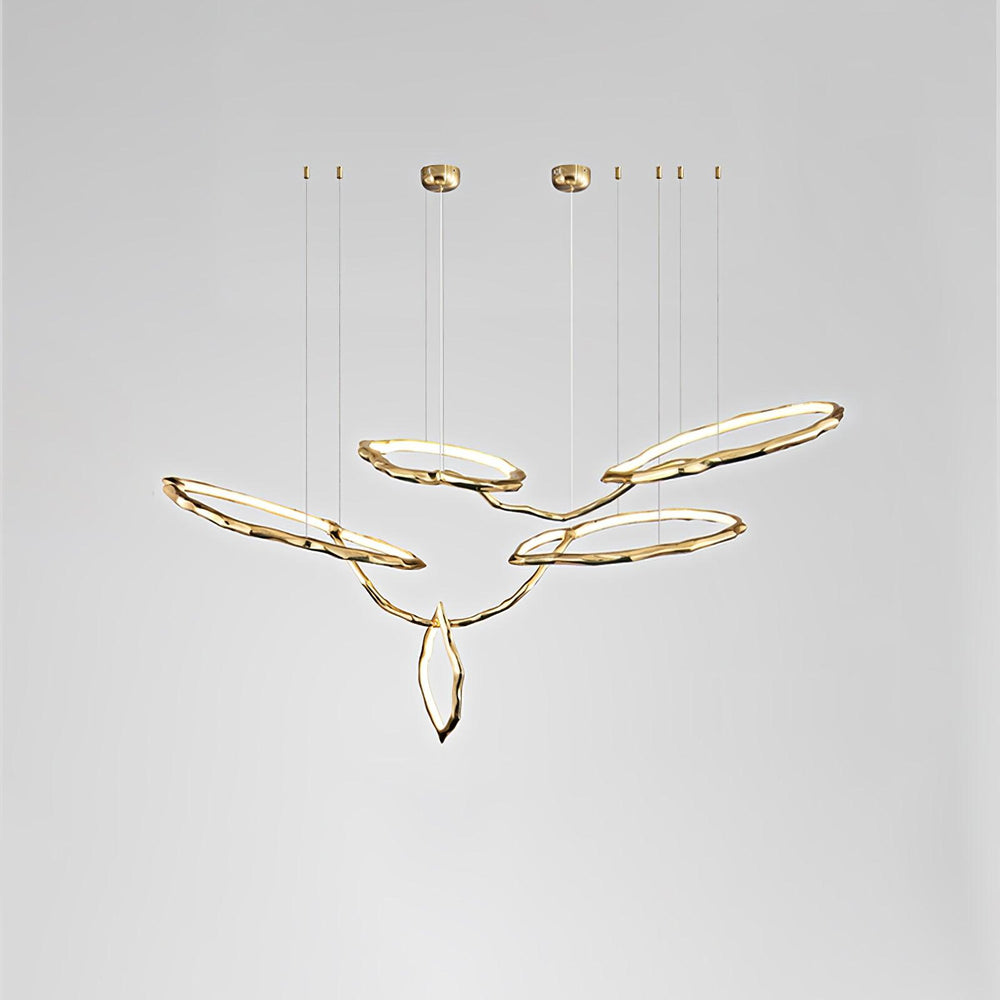 Cloud Rings Series Brass Chandelier
