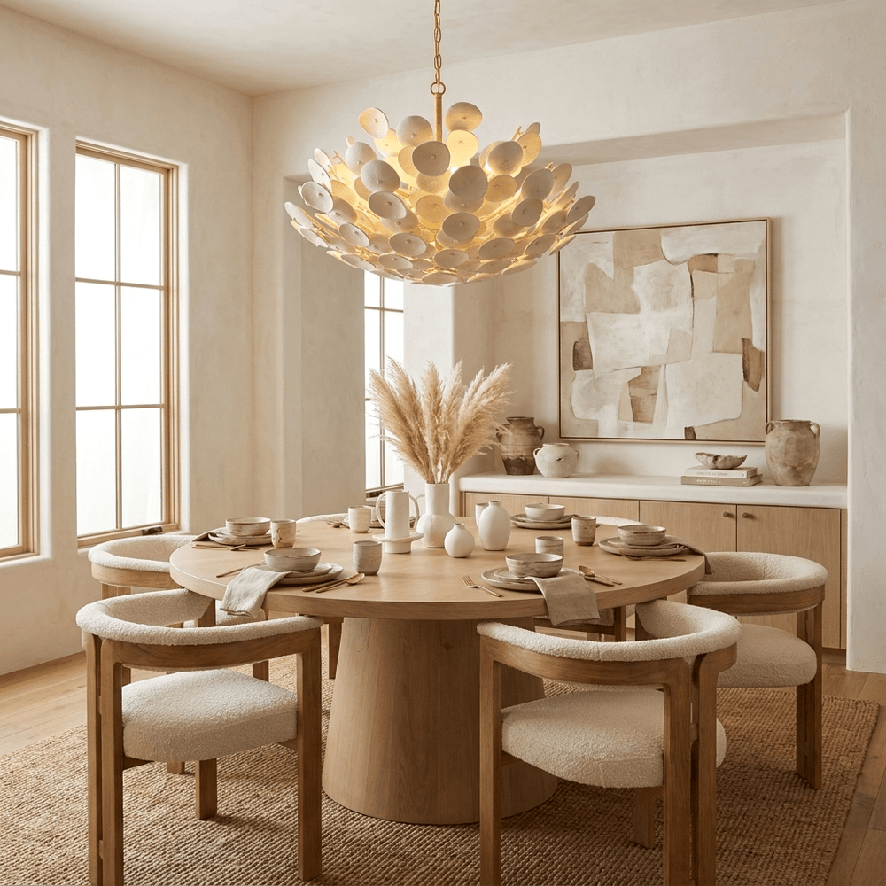 Coconut Disc Chandelier