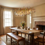Colorful Raindrop Brass Branch Chandelier