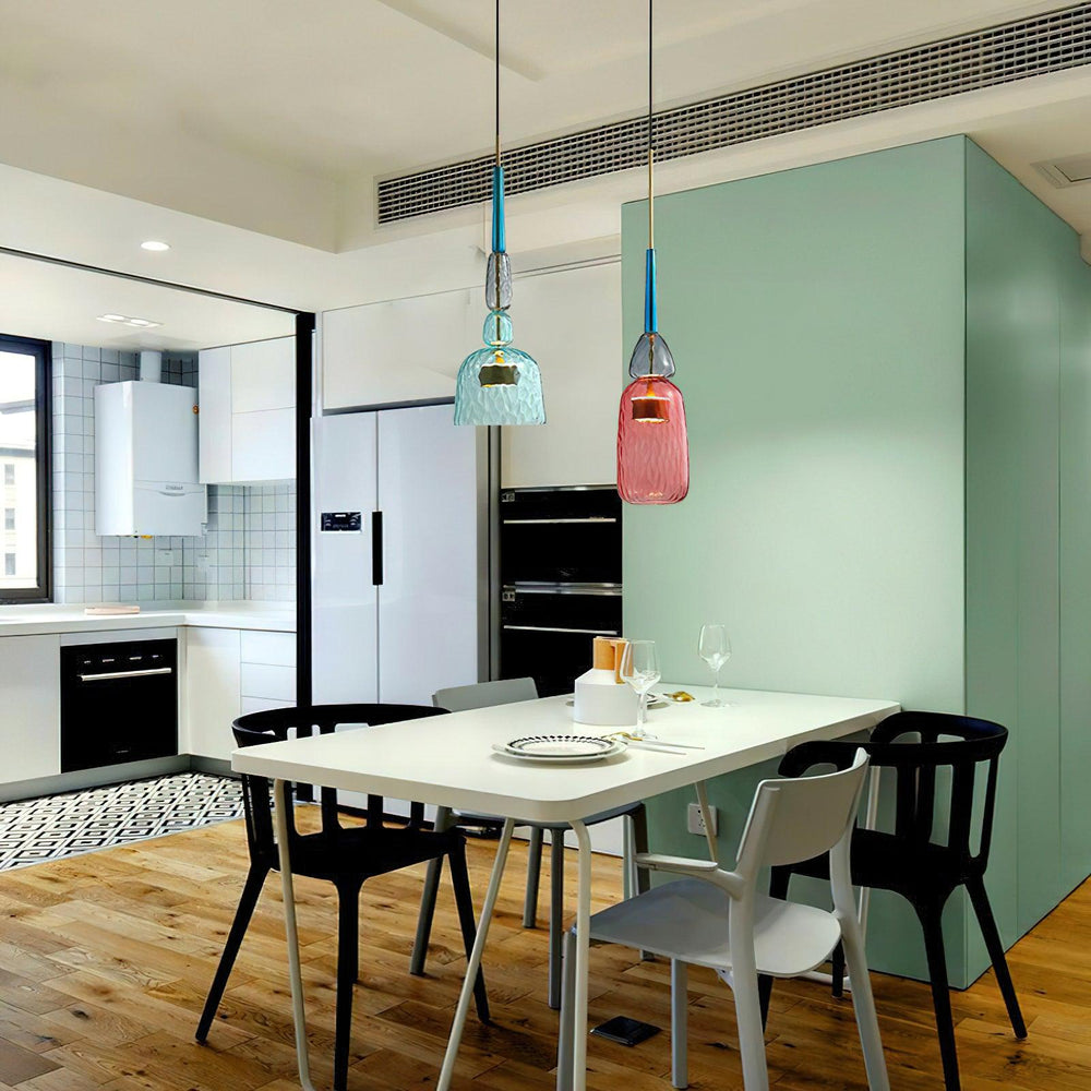 Candy Drop Hand-Blown Glass Pendant – Modular Multi-Color Cluster