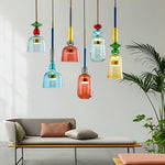 Candy Drop Hand-Blown Glass Pendant – Modular Multi-Color Cluster