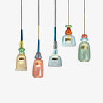 Candy Drop Hand-Blown Glass Pendant – Modular Multi-Color Cluster