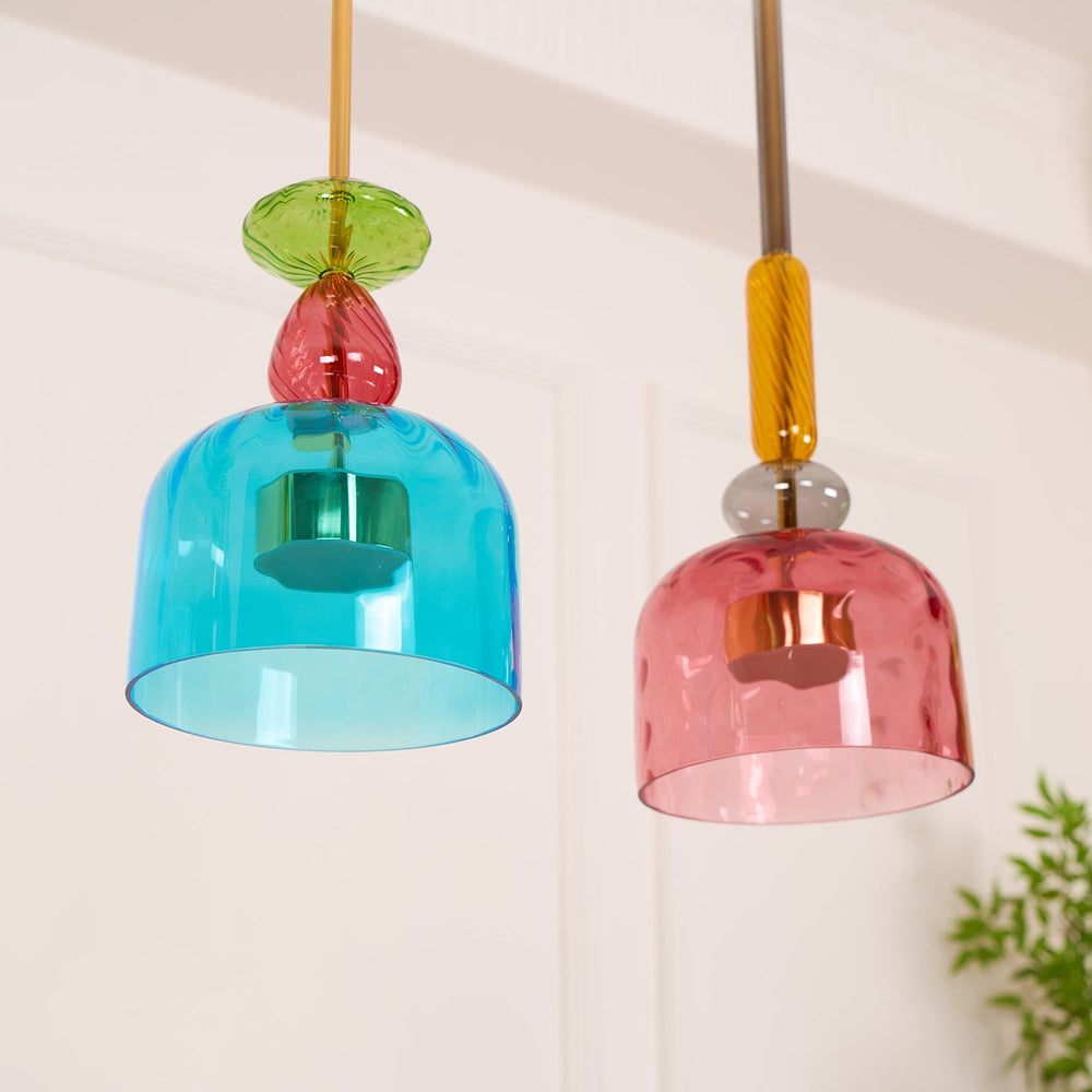 Candy Drop Hand-Blown Glass Pendant – Modular Multi-Color Cluster