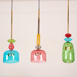 Candy Drop Hand-Blown Glass Pendant – Modular Multi-Color Cluster