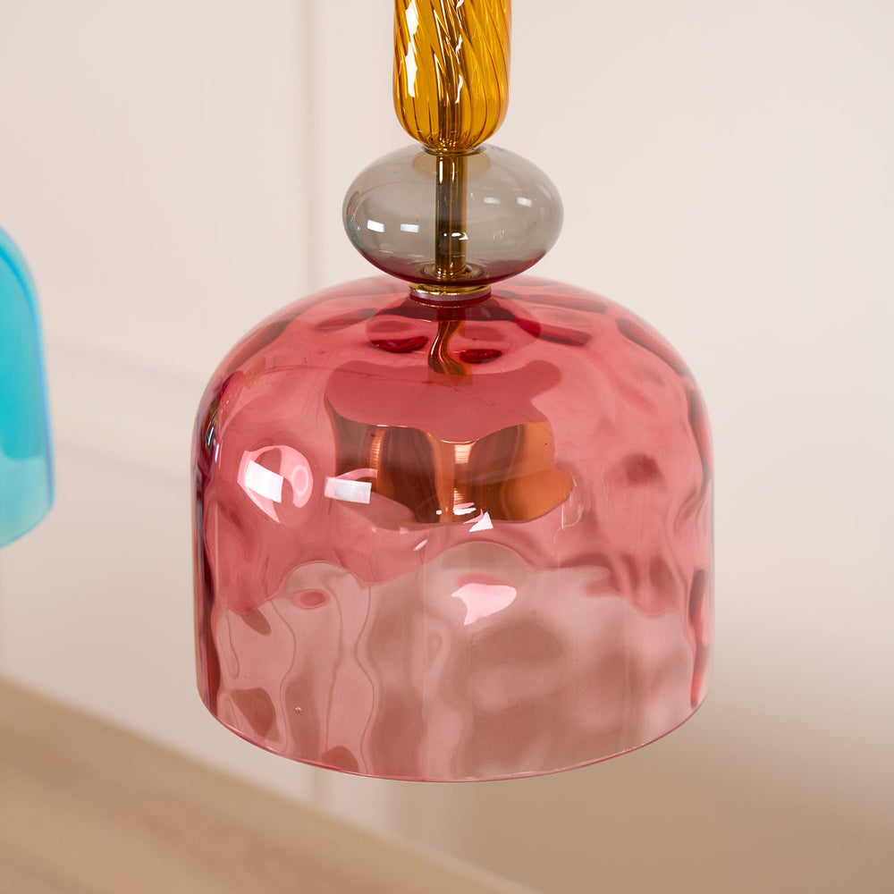 Candy Drop Hand-Blown Glass Pendant – Modular Multi-Color Cluster
