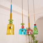 Candy Drop Hand-Blown Glass Pendant – Modular Multi-Color Cluster