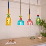 Candy Drop Hand-Blown Glass Pendant – Modular Multi-Color Cluster