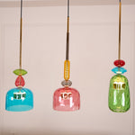 Candy Drop Hand-Blown Glass Pendant – Modular Multi-Color Cluster