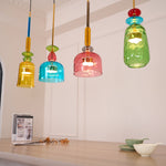 Candy Drop Hand-Blown Glass Pendant – Modular Multi-Color Cluster