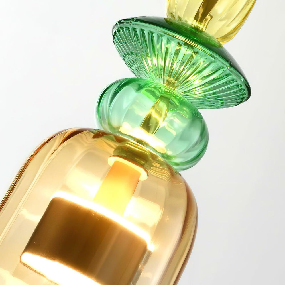 Candy Drop Hand-Blown Glass Pendant – Modular Multi-Color Cluster