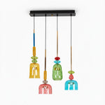 Candy Drop Hand-Blown Glass Pendant – Modular Multi-Color Cluster