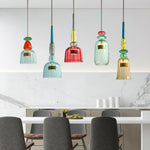 Candy Drop Hand-Blown Glass Pendant – Modular Multi-Color Cluster