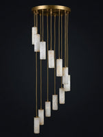 Column Alabaster Staircase Chandelier