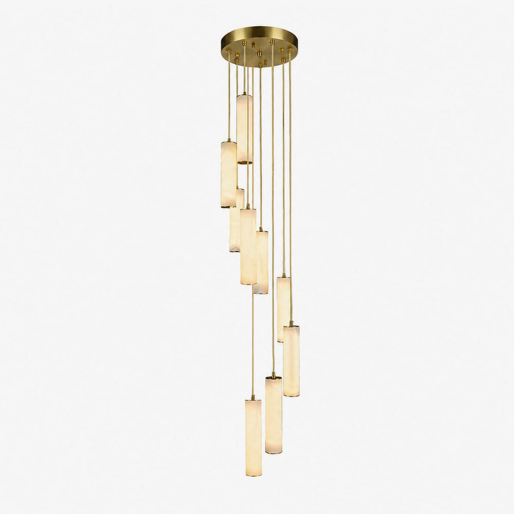 Column Alabaster Staircase Chandelier