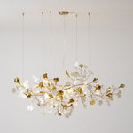 Gingko Leaf Duo Chandelier – Handcrafted Porcelain Statement
