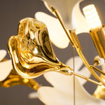 Gingko Leaf Duo Chandelier – Handcrafted Porcelain Statement