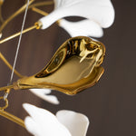 Gingko Leaf Duo Chandelier – Handcrafted Porcelain Statement