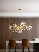 Gingko Leaf Duo Chandelier – Handcrafted Porcelain Statement