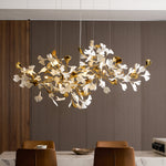 Gingko Leaf Duo Chandelier – Handcrafted Porcelain Statement