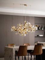 Gingko Leaf Duo Chandelier – Handcrafted Porcelain Statement