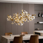 Gingko Leaf Duo Chandelier – Handcrafted Porcelain Statement
