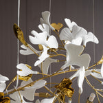 Gingko Leaf Duo Chandelier – Handcrafted Porcelain Statement