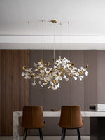 Gingko Leaf Duo Chandelier – Handcrafted Porcelain Statement