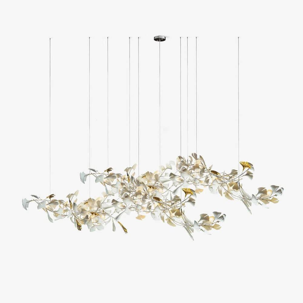 Gingko Leaf Duo Chandelier – Handcrafted Porcelain Statement