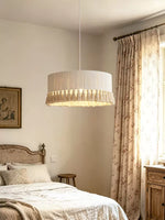 Cotton Fringe Drum Pendant Lamp