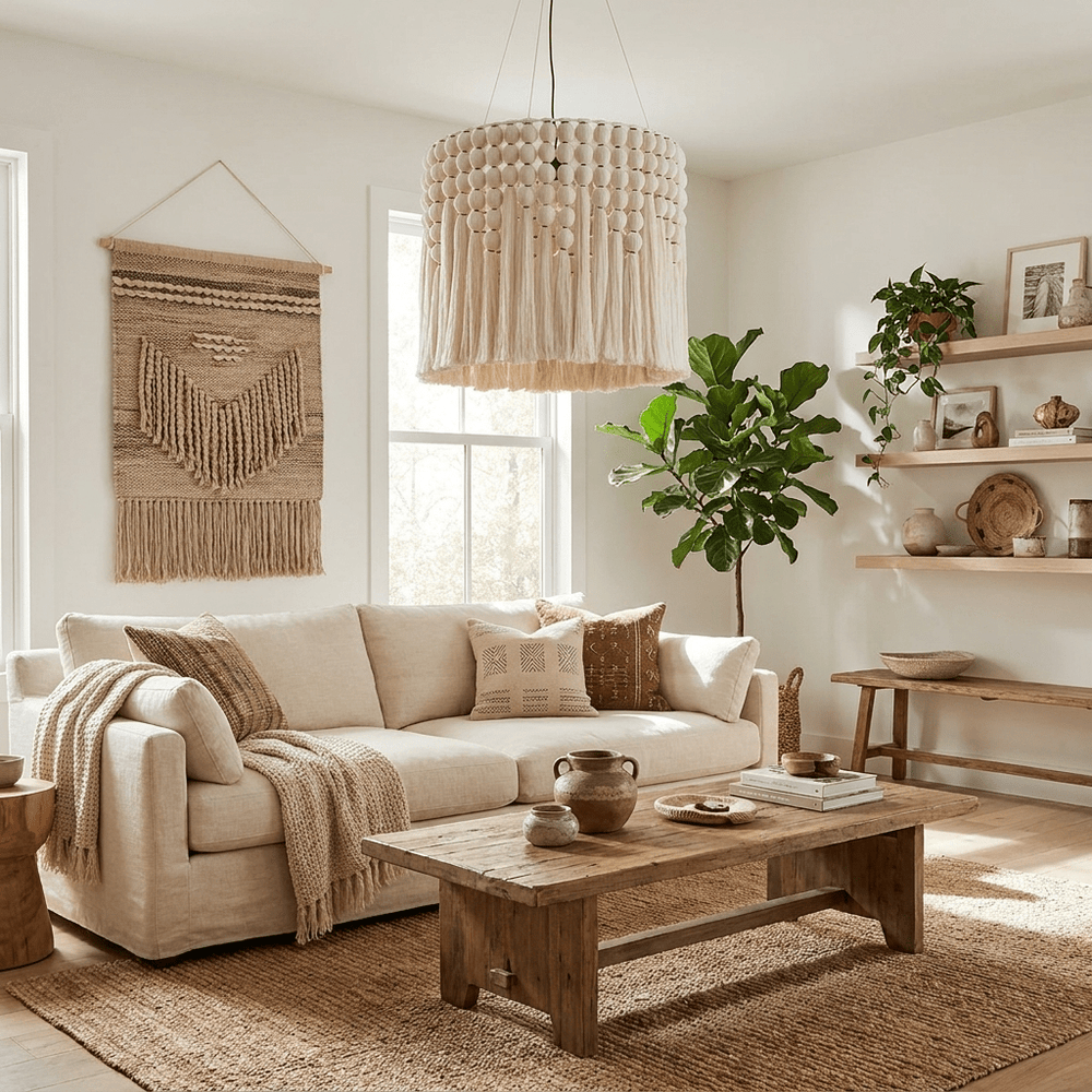 Cotton Tassel Pendant Lamp