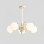Cream Glass Ball Chandelier
