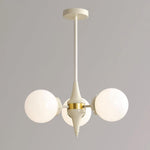 Cream Glass Ball Chandelier