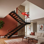 Crimson Swirl Koi Chandelier