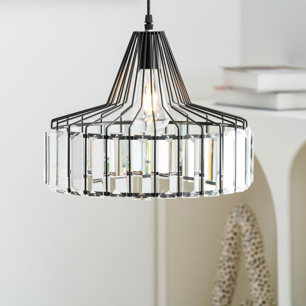 Crystal Drum Pendant Lamp – Sophisticated Modern Glass