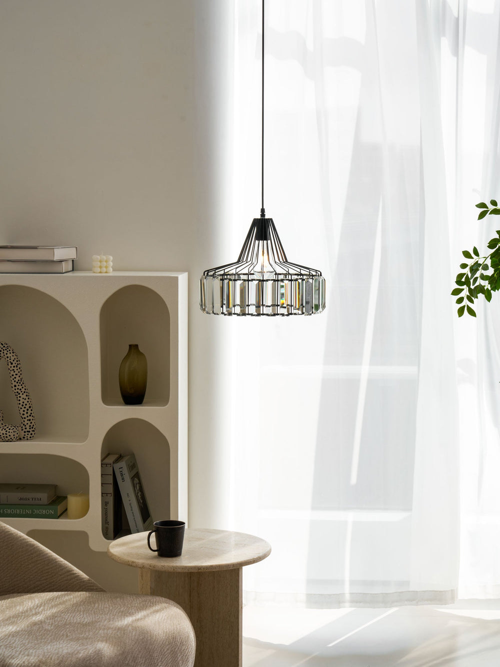 Crystal Drum Pendant Lamp – Sophisticated Modern Glass