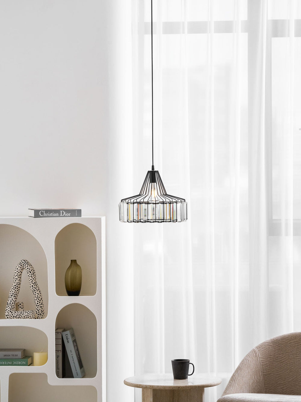 Crystal Drum Pendant Lamp – Sophisticated Modern Glass