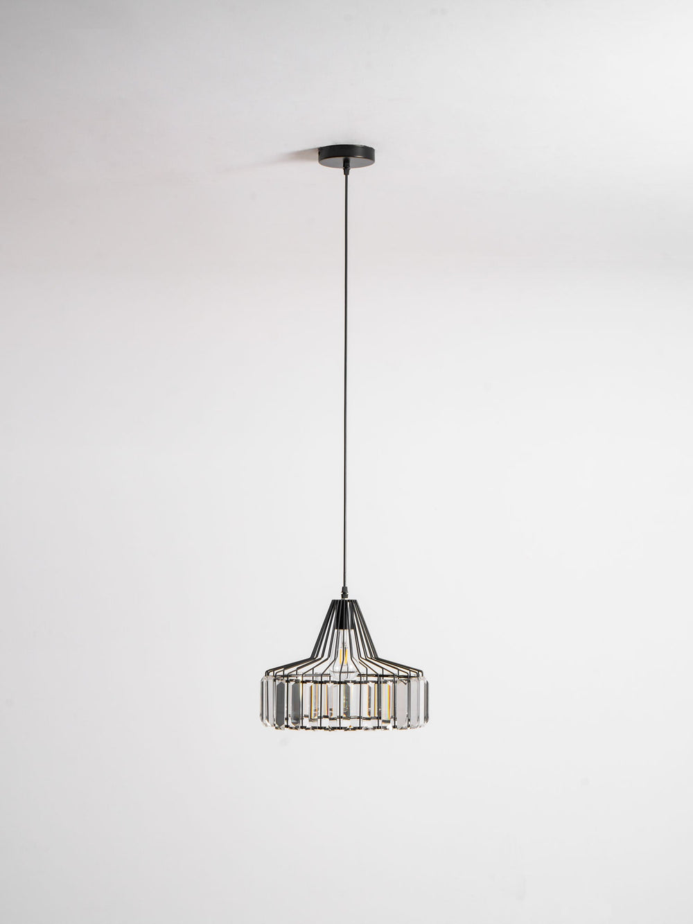 Crystal Drum Pendant Lamp – Sophisticated Modern Glass