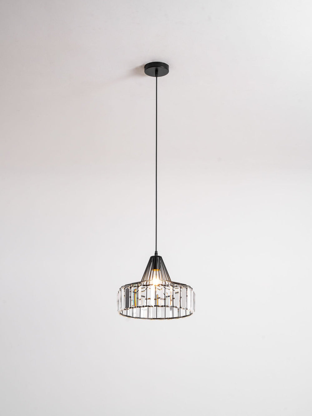Crystal Drum Pendant Lamp – Sophisticated Modern Glass