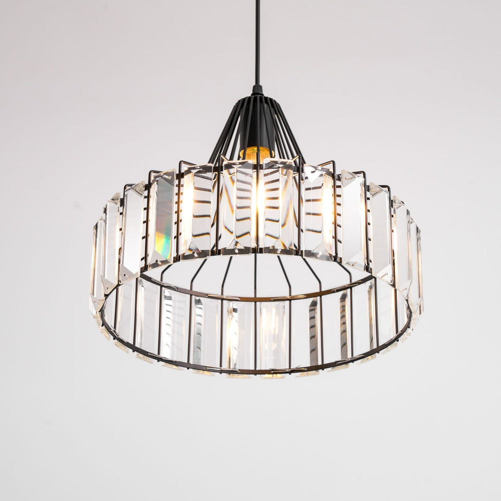 Crystal Drum Pendant Lamp – Sophisticated Modern Glass