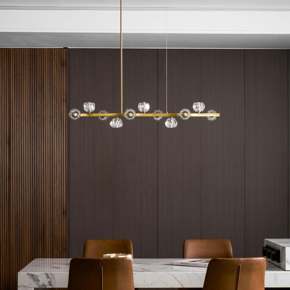 Crystal Glass Ball Chandelier