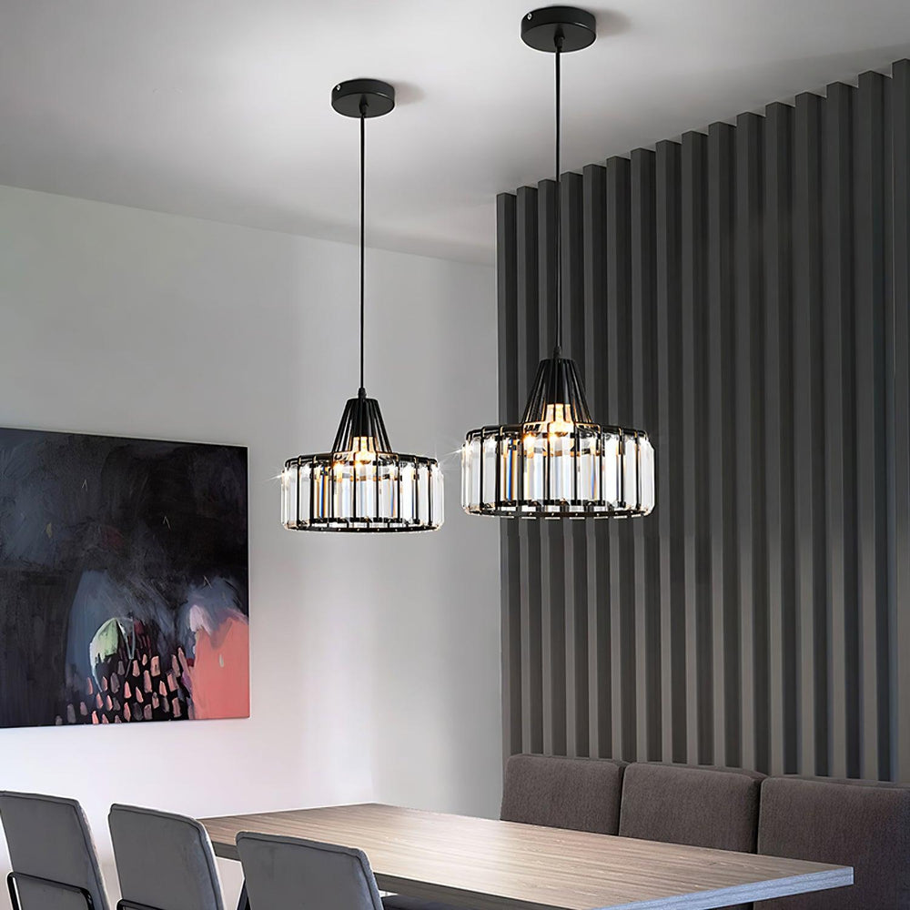 Crystal Drum Pendant Lamp – Sophisticated Modern Glass