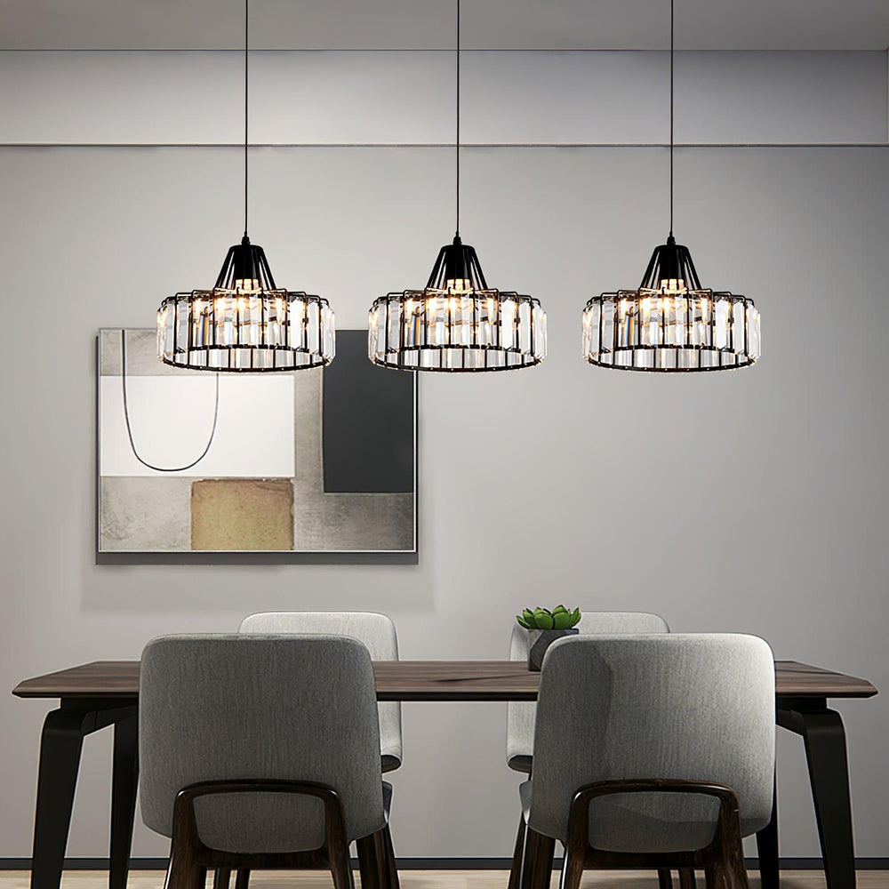Crystal Drum Pendant Lamp – Sophisticated Modern Glass