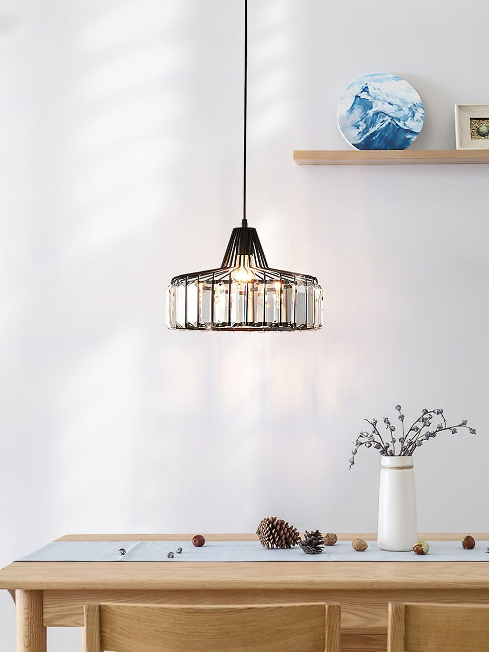 Crystal Drum Pendant Lamp – Sophisticated Modern Glass