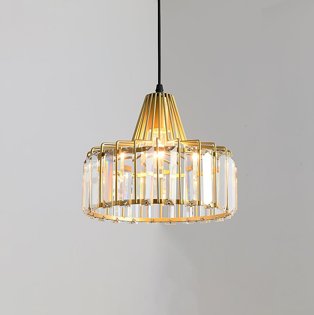 Crystal Drum Pendant Lamp – Sophisticated Modern Glass