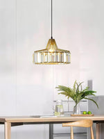 Crystal Drum Pendant Lamp – Sophisticated Modern Glass